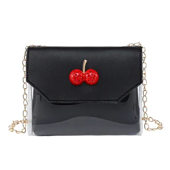 

Crossbody Bag for Women 2020 Mini Chain Shoulder Bag Small Transparent Messenger Bag Women Handbags Fashion Cherry Jelly Bag