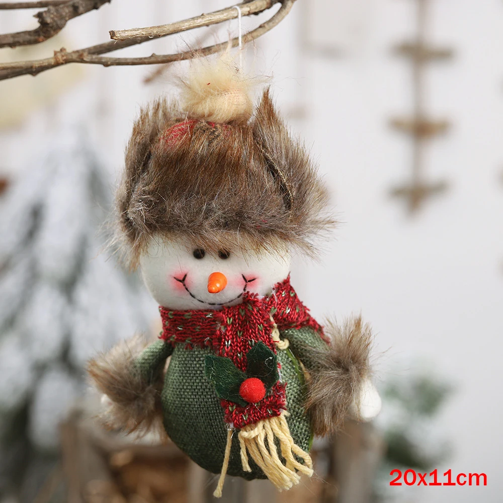 2 Год Милые новогодние куклы Санта-Клаус/Снеговик/Лось Noel Рождественская елка украшение для дома Рождество Navidad подарок для детей - Цвет: 2