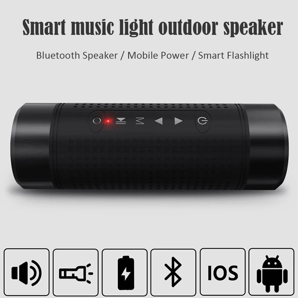 OS2 5200 мАч открытый беспроводной Bluetooth динамик водонепроницаемый Колонка велосипедный портативный музыкальный бас динамик светодиодный светильник внешний аккумулятор