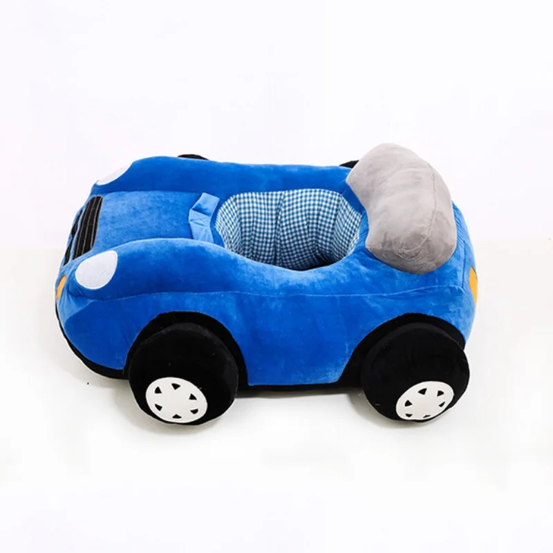 Infant Baby Sitting Chair Support Plush Support Seat Learning Sit Chair Toddler Cartoon Car-shaped Sofa