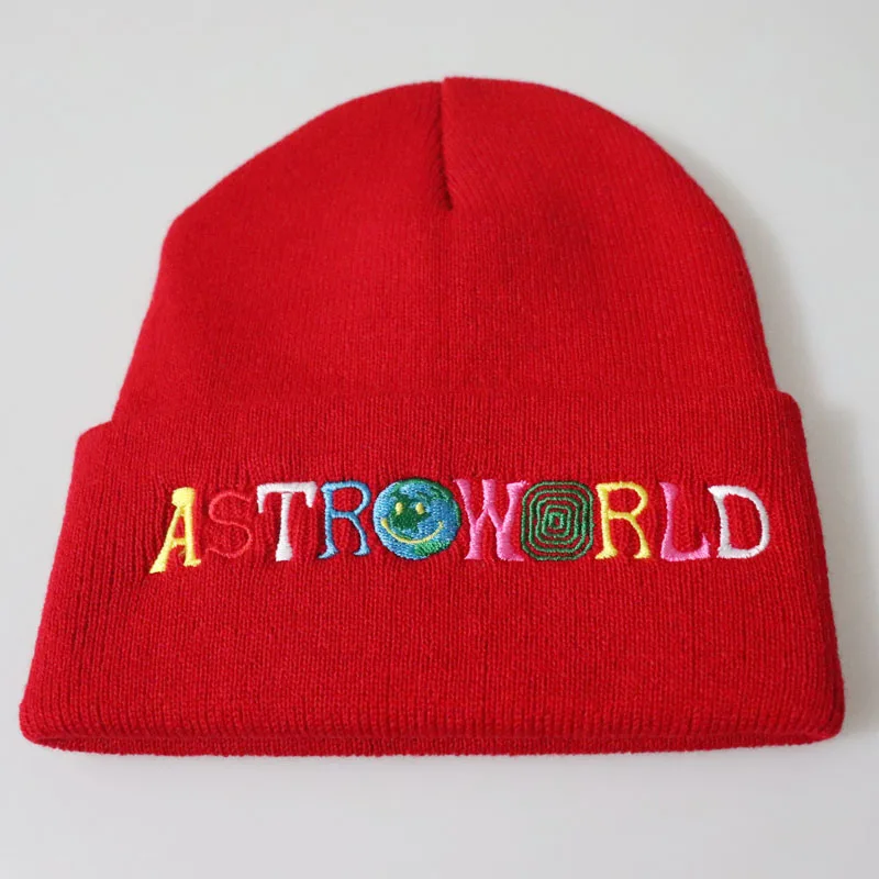 

Letter ASTROWORLD Winter Casual Beanies For Men Women Fashion Knitted Winter Hat Solid Color Street Beanie Hat Bonnet Unisex Cap