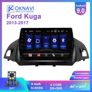 

OKNAVI 9" Android 9.0 2 din Car Radio For Kuga 2013 - 2017Player Touch Screen Multimedia Video Player Navigation GPS No DVD
