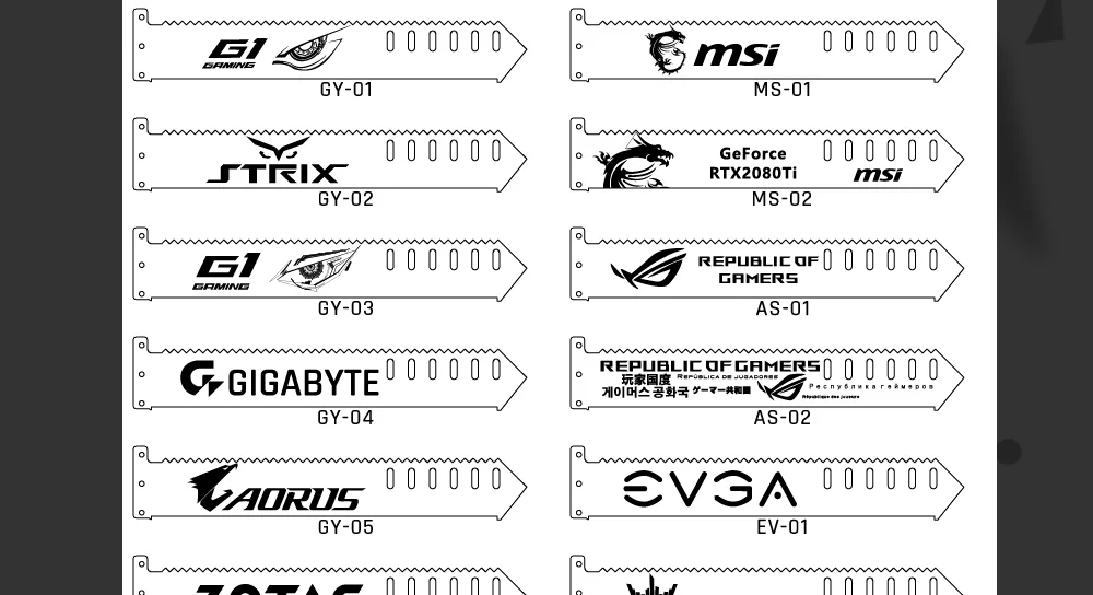 FormulaMod Fm-QJD, RGB блок GPU акриловые кронштейны, декоративные пластины GPU держатель, 5 v 3 Pin RGB синхронизация материнская плата освещение