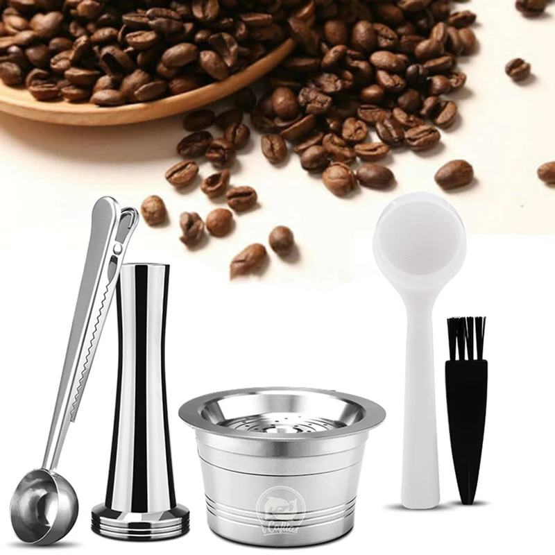 1pcs Capsule+1pcs Spoon+1pcs Brush+1pcs Coffee Tamper+1pcs Stainless Steel Spoon With Clip For Cafissimo Classic 286815
