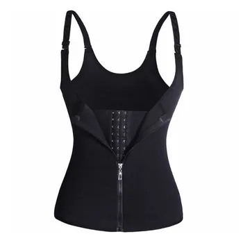 

2 in 1 sexy women's body slimming sculpting bust corset vest buckle zipper Weight Loss Body Shaping Slimming harness Vest tops
