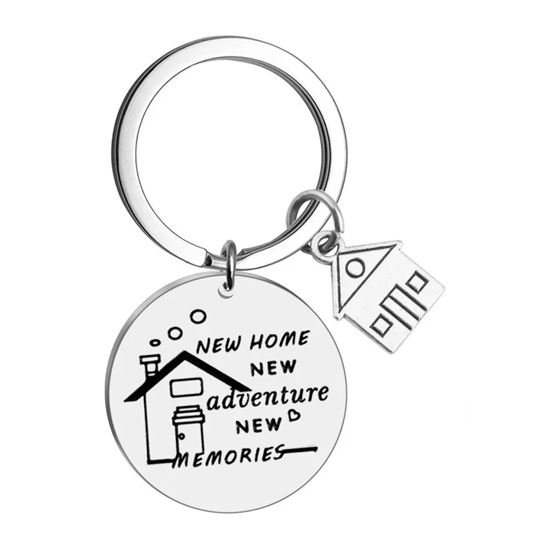 New Home New Adventures Keychain - Perfect Housewarming Gift For Realtor Closing Or Homeowner