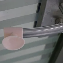 1 шт. часы с чашкой на присоске для ванной ручкой поручень детская, безопасная, дверная поддержка скольжения стеклянная дверная ручка Mute Crash Pad-розовый