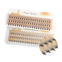 60 узлов/Чехол, натуральные накладные ресницы для наращивания, макияж, 10D, норковые индивидуальные Искусственные ресницы, Профессиональные Накладные ресницы для прививки