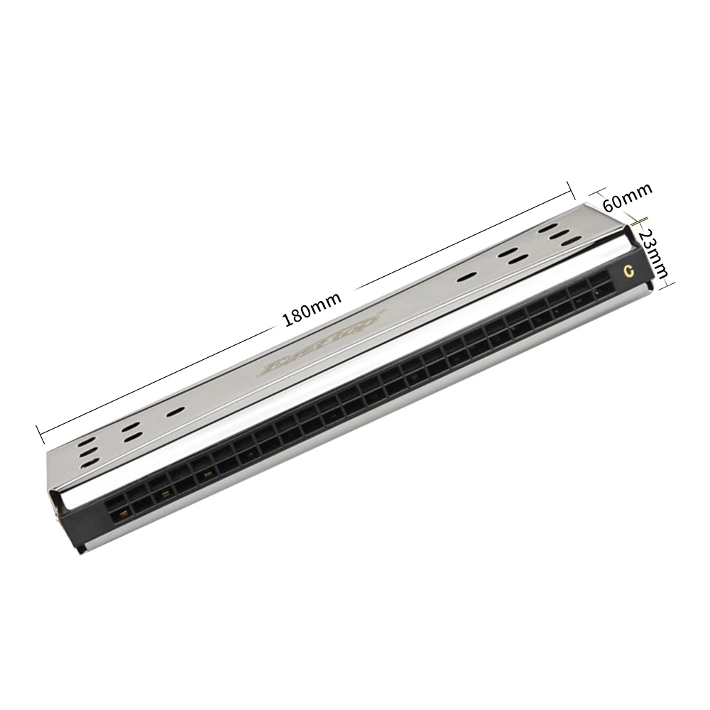 Easttop10/16/24Hole Double-Sided Harmonica Tremolo Diatonic Harmonica Blues Harp C&G Double Side Keys for Players Adults Student diatonic harmonica