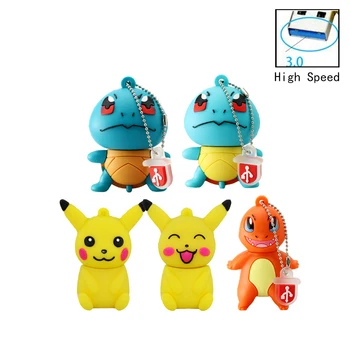 

High Speed Usb Pocket Monster Pikachu USB Flash Drive USB 3.0 Memory Stick Pokemon Ball U Disk USB Drive Memory Stick Flash Disk