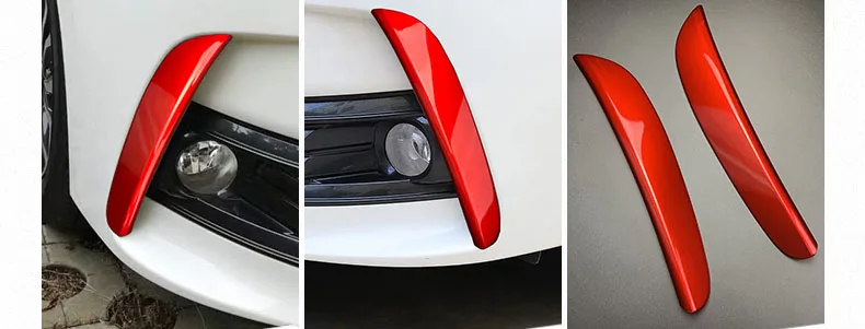 2 шт./компл. ABS передняя красная отделка для передней фары противотуманная осветительная лампа отделка стикер стилисы для Toyota Corolla C1391