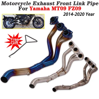 For Yamaha MT09 FZ09 2014-2020 Exhaust Motorcycle Front Link Pipe Titanium Alloy Muffler Connection Escape Moto Modified Connect