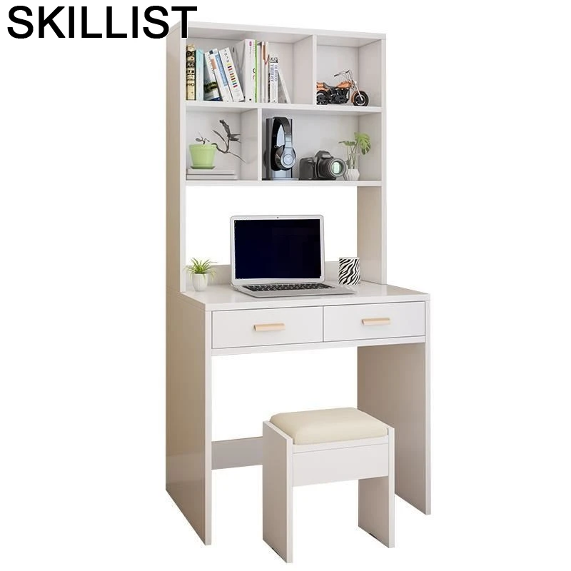 

Furniture Pliante Escritorio De Oficina Scrivania Standing Desk Bedside Tablo Laptop Stand Mesa Computer Table With Bookshelf