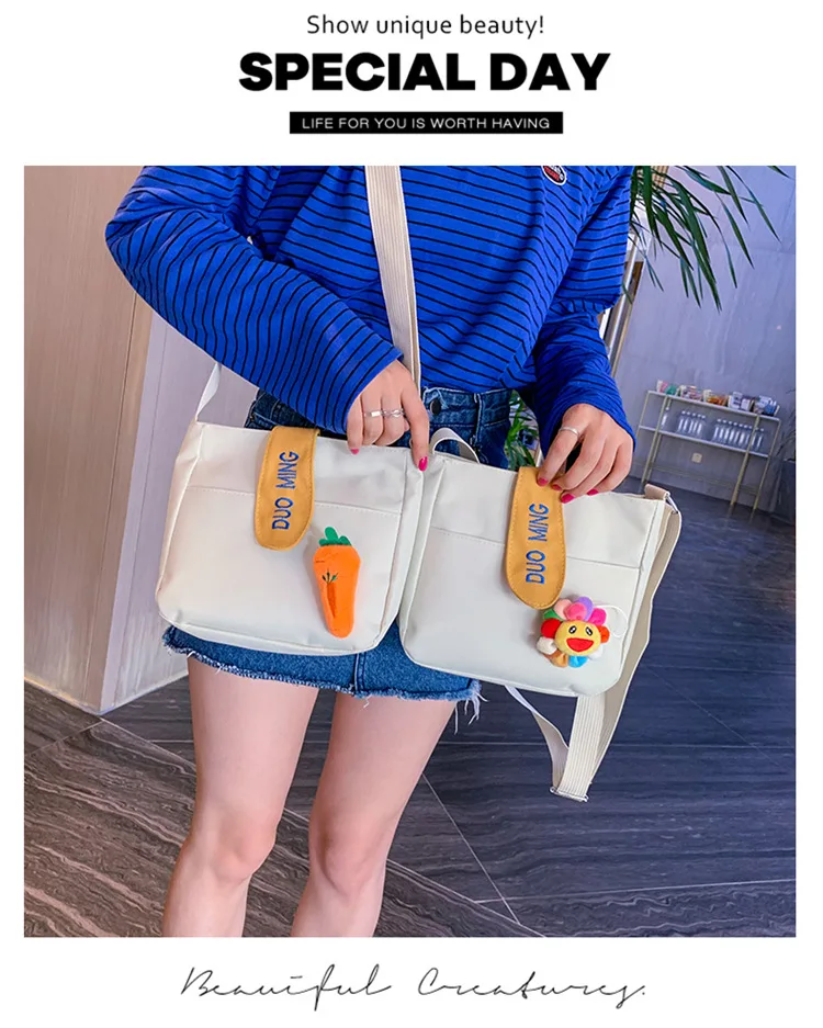 INS японский стиль мешок для сладостей Женская Холщовая Сумка мягкая сумка через плечо для девочки ученицы девушки Meng милая маленькая сумка на плечо