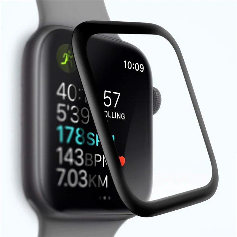

Curved Glass Protective for Apple Watch 4 3 2 1 Screen Protector for I Watch Series 44mm 42mm 40mm 38mm Screenprotector Film