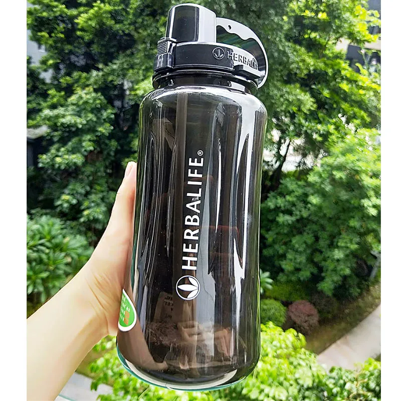 7 Новое поступление 1Л/2л/2000 мл большой размер портативное пространство Herbalife питание 24 часа шейкер соломенный стиль ремень бутылка для воды - Цвет: 7