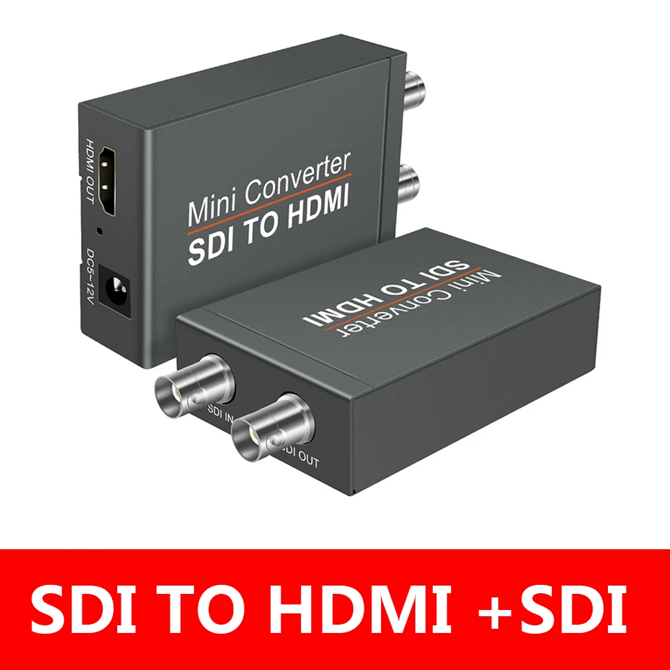 SDI To HDMI To SDI With USB Power 3G HD SD-SDI Video Mini Converter Adapter With Audio For Camera Auto Format