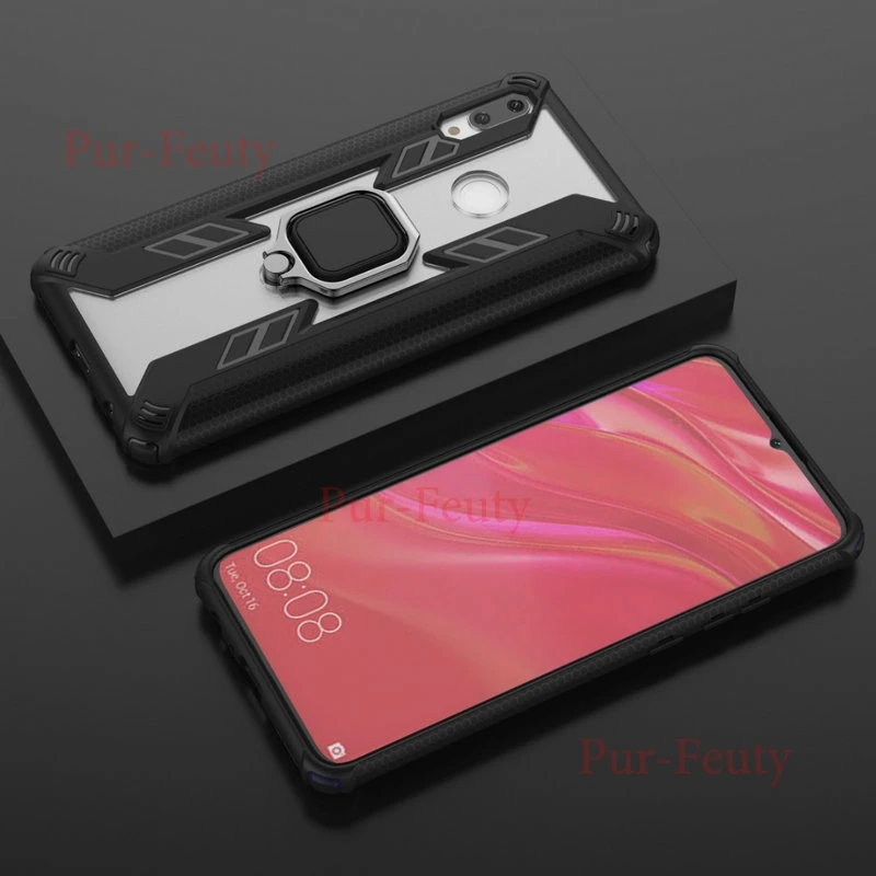 Чехол для huawei P Smart FIG-LX1 FIG-LA1 Силиконовый Броня бампер сверхмощный задняя крышка для huawei PSmart FIG LX1 LA1 металлическое кольцо