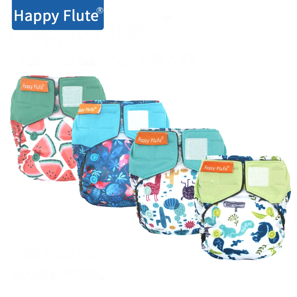 HappyFlute новорожденный уголь Бамбук AIO водонепроницаемый и дышащий подходит для