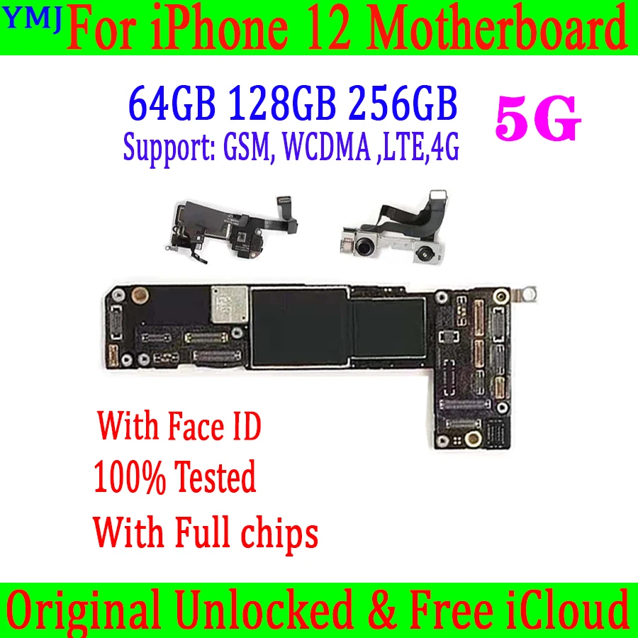 Материнская плата для iPhone 12 64 ГБ 128 256 без icloud 100% оригинальные разблокированные