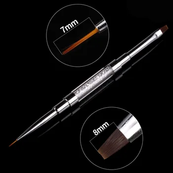 

Manicure tools Crystal carved art decoration light therapy pen Painted drawing pen Dual-head brush