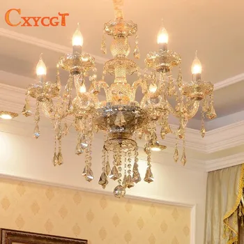 

chandelier restaurant lamp retro candle lamp bedroom lamp atmosphere villa lamp duplex building living room crystal hanging lamp