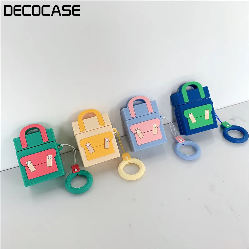 

Kuutti Cute Bag Macaroon Color Bluetooth Wireless Earphone Case for AirPods Charging Box Protective Cover Skin Accessory