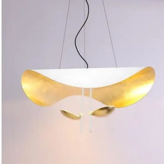 Diameter 80cm White Постмодерн изогнутая поверхность светодиодный подвесной светильник летающая тарелка шляпа искусство домашний декор висячая лампа для гостиной ресторана кухни - Цвет корпуса: Diameter 80cm White