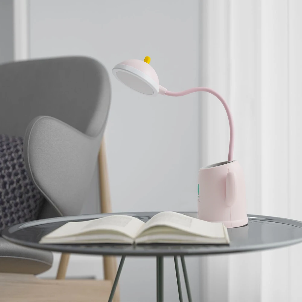 USB сенсорный затемняющий держатель для ручки кактус светодиодный детский стол лампа для спальни современный Крытый кабинет прикроватный Многофункциональный креативный ночной Светильник