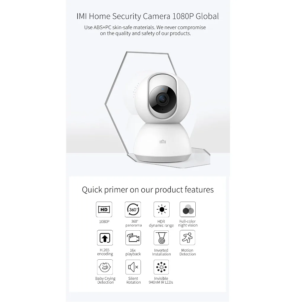 IMILAB 1080P wifi ip-камера, беспроводная домашняя безопасность, детский монитор, камера CMOS, датчик ночного видения, камера наблюдения HD