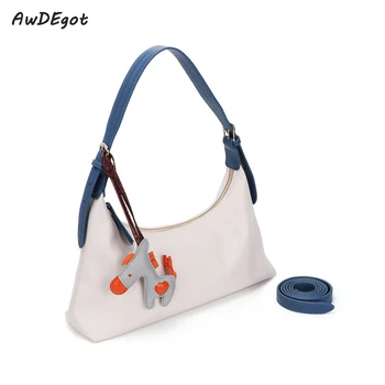 

High Quality Women Shoulder Bags Cream White Horse Bags New Designer Underarm Crossbody Messenger Bags Ladies Purses and Handbag