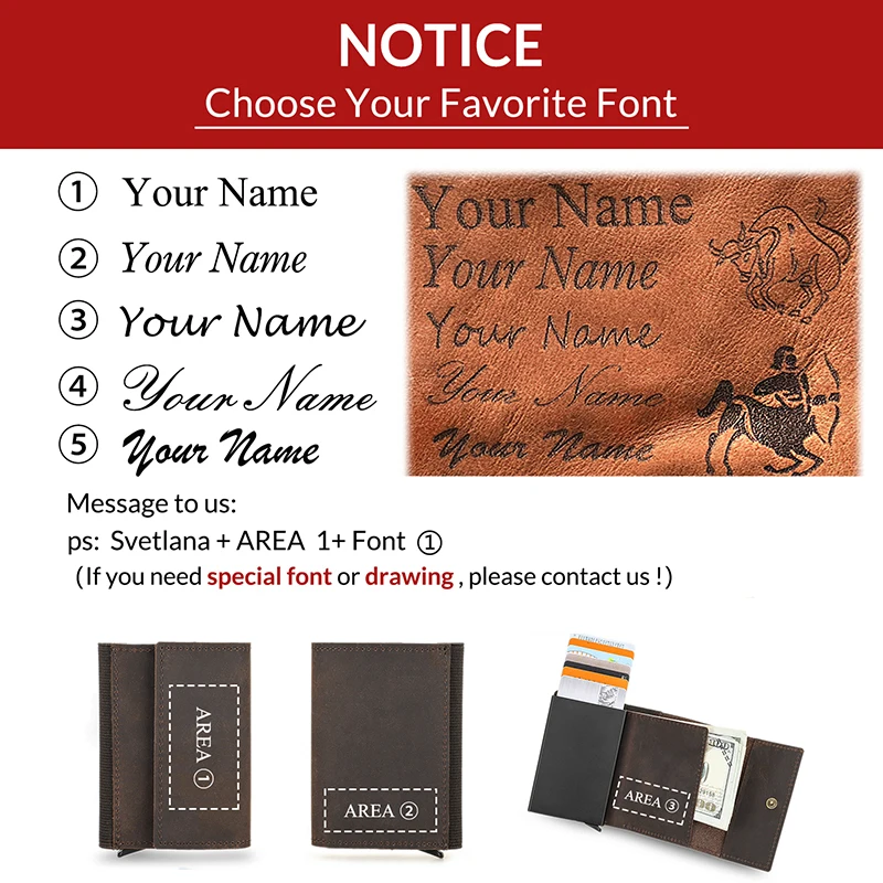 Contact's ID Credit Bank Card Holder Crazy Horse Leather Wallet Anti Rfid Blocking Protected Men Card Case Business Aluminum wallet card holder card holder credit card holder card wallet