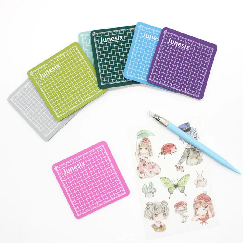 

8X8cm Mini PVC Cutting Pad Sewing Fabric Mat Sewing Machine Tool DIY Scrapbooking Manual Model Handicraft Accessories Mouse pad