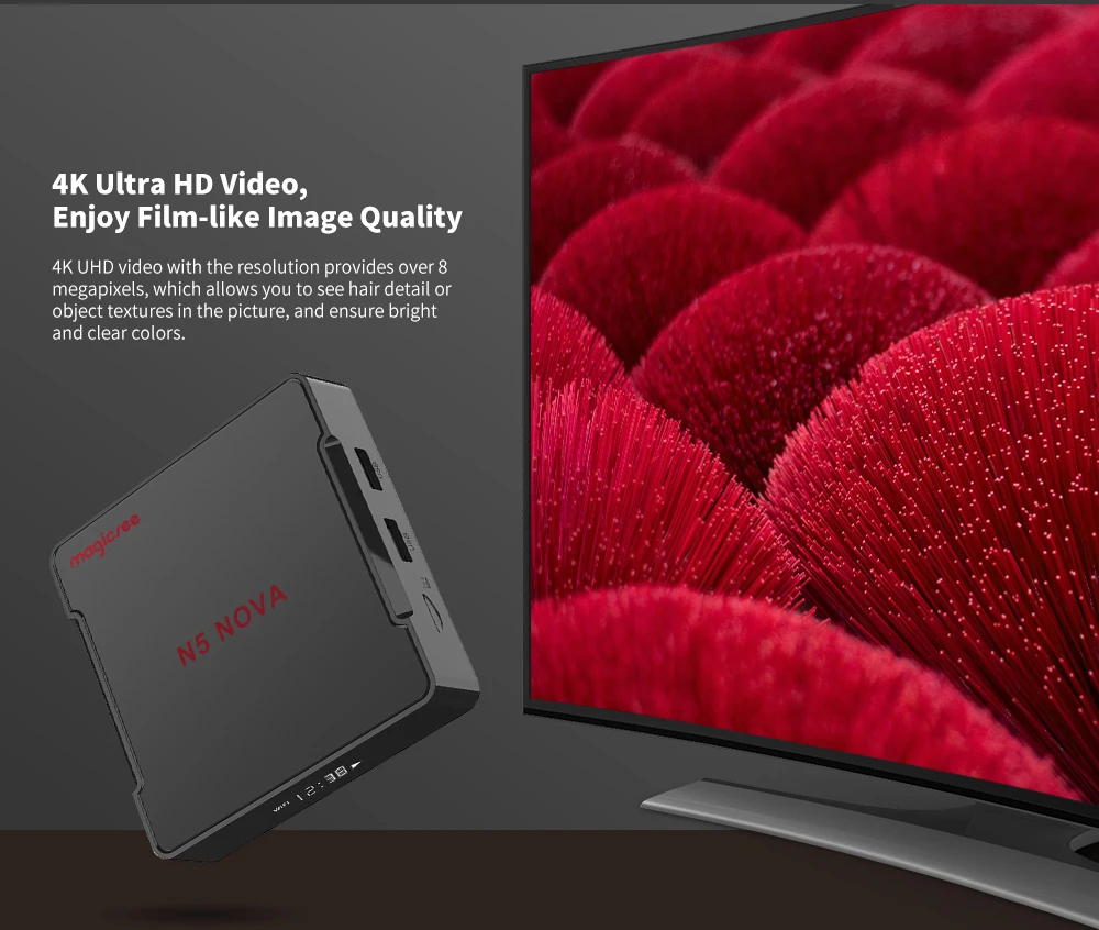 N5 NOVA tv Box 2,4G голосовой пульт с воздушной мышью Android 9,0 4 Гб ОЗУ 32 ГБ/64 Гб ПЗУ двухдиапазонный WiFi BT4.0 4K телеприставка