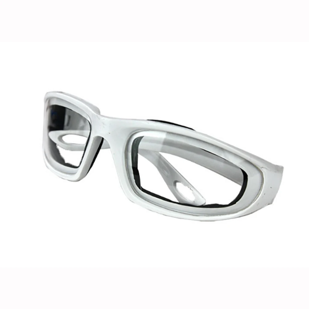 porcelain white SOLEDI 4 цвета прочные защитные очки с антибликовым покрытием для приготовления лука портативные защитные очки для резки барбекю практичная смола - Цвет: porcelain white