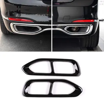 

stainless steel Pipe Throat Exhaust Outputs Tail Frame Cover Trim For 7 Series G11 G12 730 740 750i 2016-2018