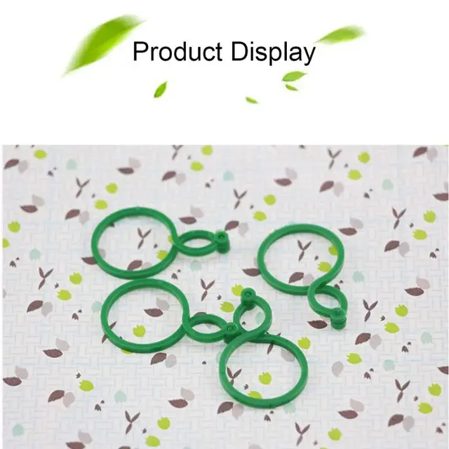100 db Kerti Zöldségüzem Támogató Link Clip Twist Ring Gyűrű Kertészkedés Üvegházhatások M7Da - Image 3