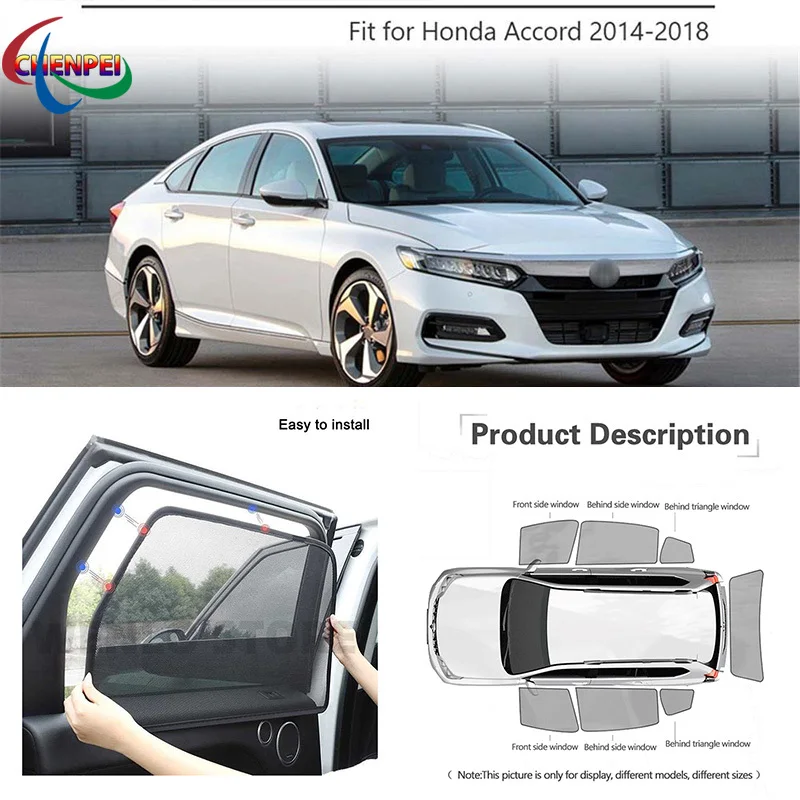 

Магнитный солнцезащитный козырек для автомобиля Honda Accord 2013-2014