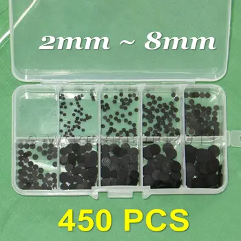 

450PCS/LOT Free Shipping 2mm To 8mm Keyboard Keypad Repair Kit Remote Control Conductive Rubber Buttons