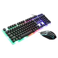 USB Wired Gaming Keyboard Mouse Set PC Rainbow Colorful LED Backlit  Gamer Gaming Mouse and Keyboard Combos Kit Home Office - Image 2