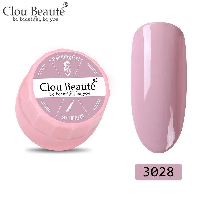 Clou Beaute paint ing Gel 72 цвета гель для ногтей краска УФ/светодиодный дизайн ногтей DIY Краска гель Лак Цвет лак краска ing 5 мл - Color: 3028