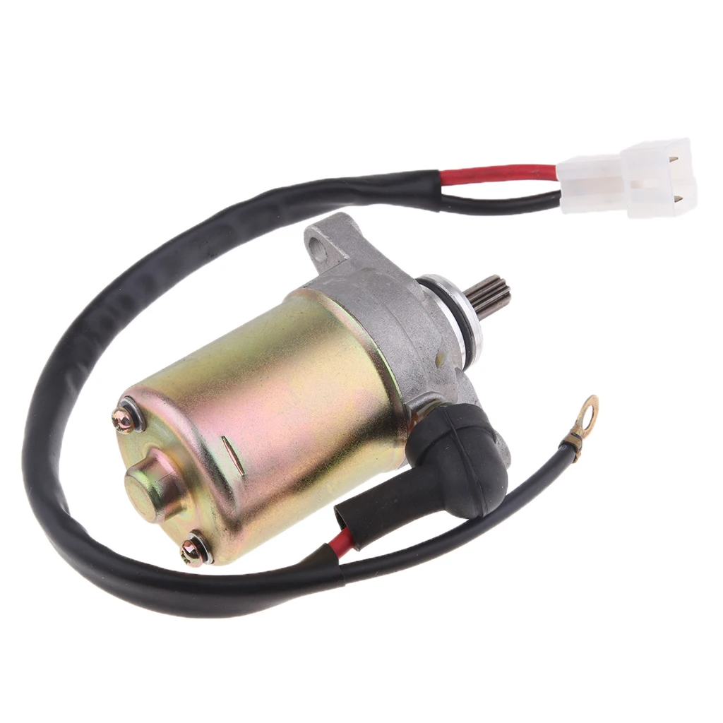 9 Tooth  Starter Motor W/ Cable for 2 Stroke 49cc / 50cc Jog Engines