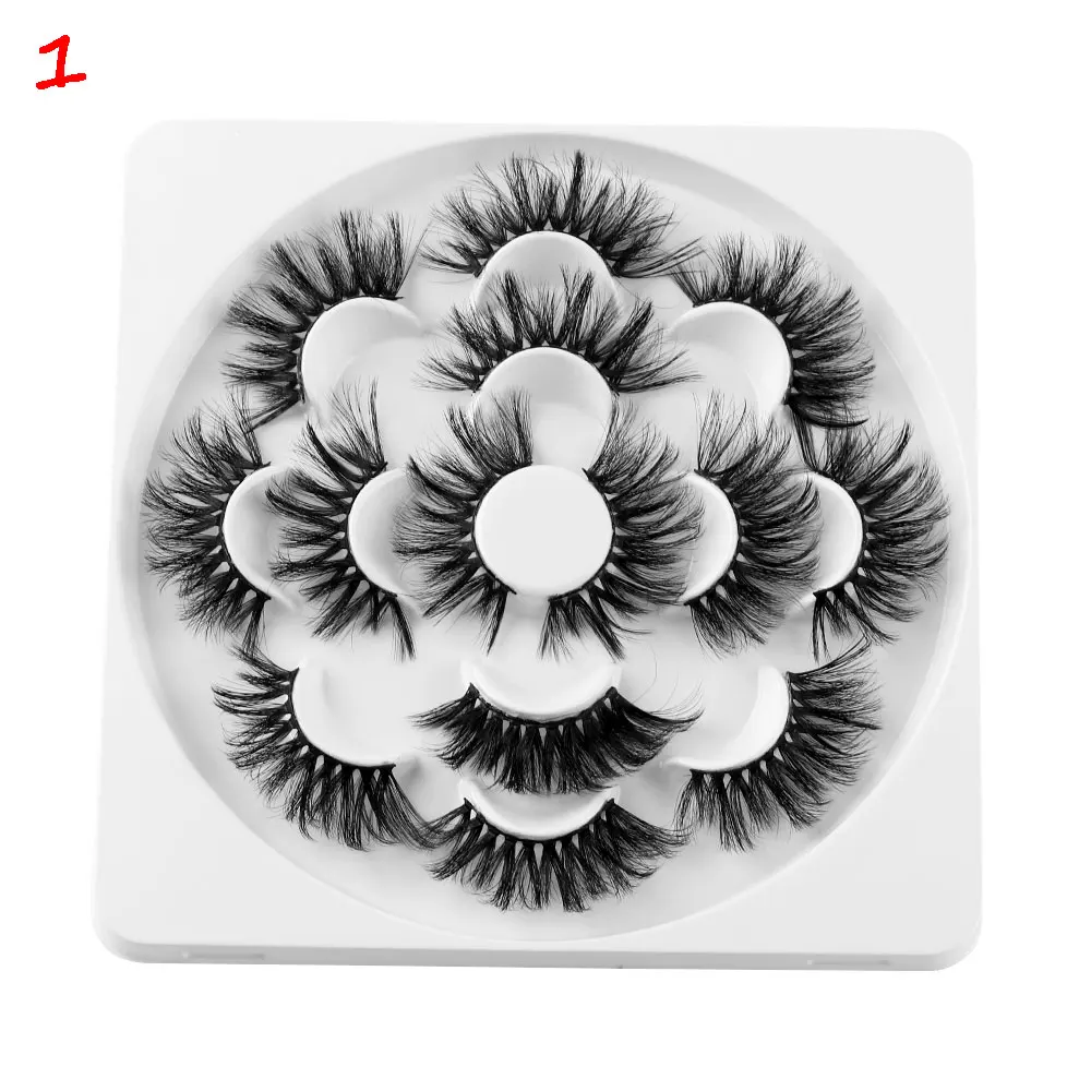 6D-01(25MM Lashes) 7 пар 25 мм 8D норковые накладные ресницы для наращивания драматические Пышные ресницы инструмент для макияжа безжалостная ресница ручной работы - Цвет: 6D-01(25MM Lashes)