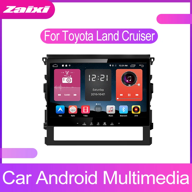 Автомобильный мультимедийный плеер ZaiXi для Toyota Land Cruiser 2016 ~ 2019 Android GPS Wi-Fi