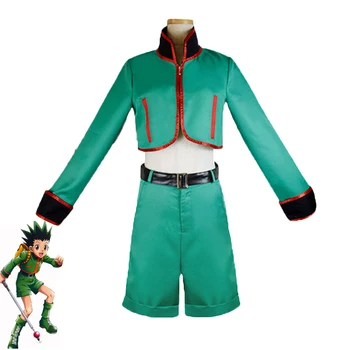 

Anime Hunter X Hunter Gon Freecss Cosplay Costumes Top +Pants + Belt Full Set for Party Customized Halloween Carnival Uniforms