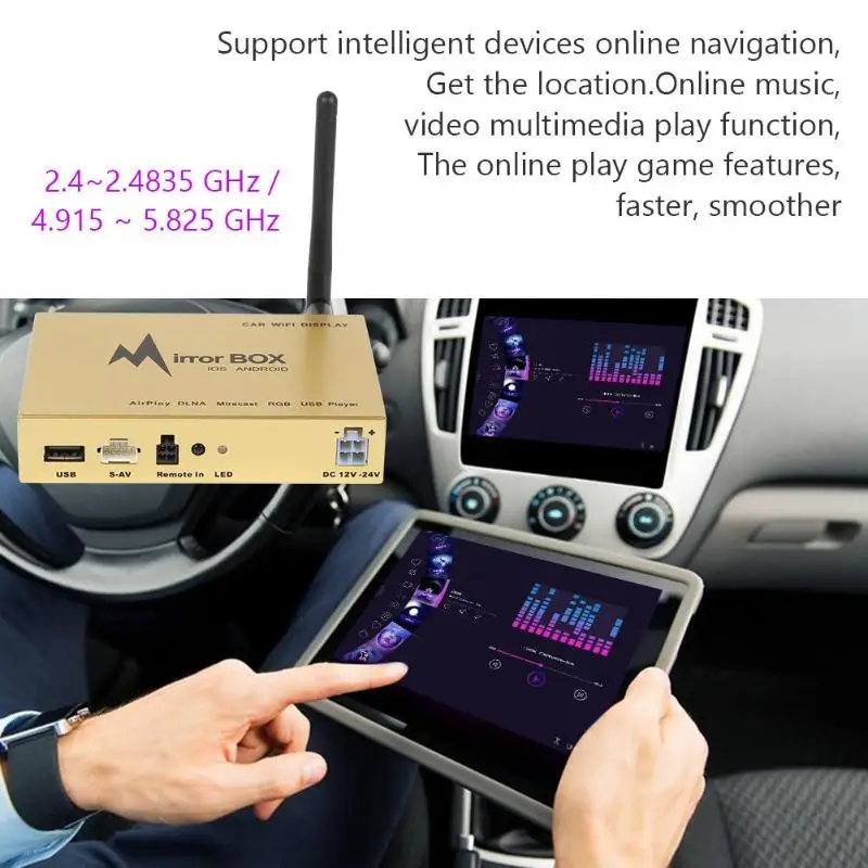2,4G 5G Автомобиль WiFi Зеркало Ссылка Коробка экран зеркальный ключ для iOS Android