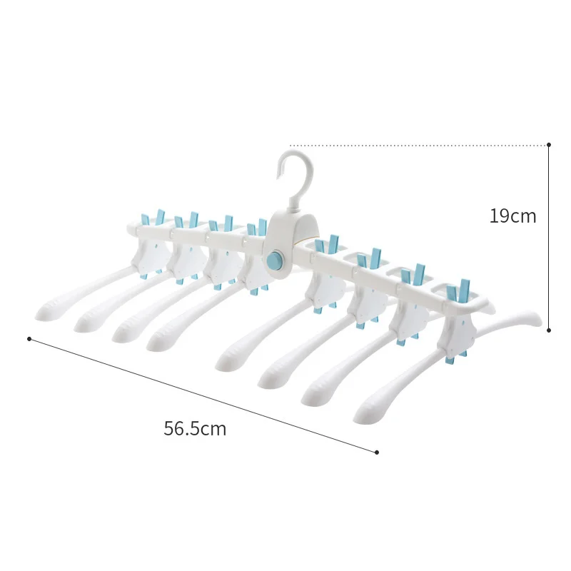 8 hanger/pc Folding Clothes Hanger Plastic Clothes Drying Racks Closet Rotate Hanger Wardrobe Magic Clothes Organizer Hangers - Цвет: A