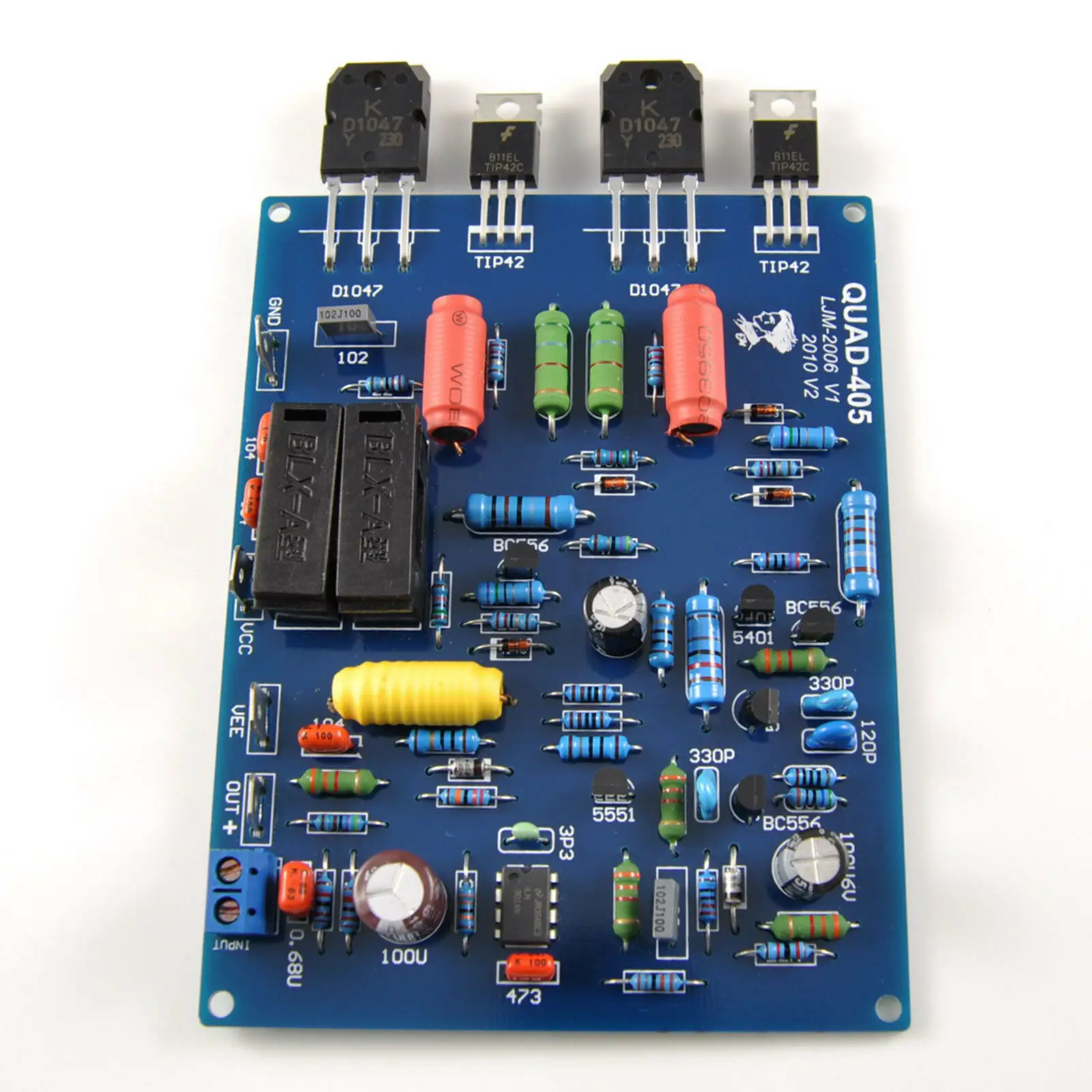 2 шт. QUAD405 125W+ 125W усилитель мощности платы Hi-Fi Dual 2,0 канал