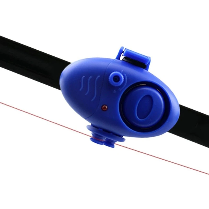 

FFYY-Outdoor Electronic Clip-on Fishing Fish Bite Alarm Finder Sound LED Alert Buzzer Tool -Blue