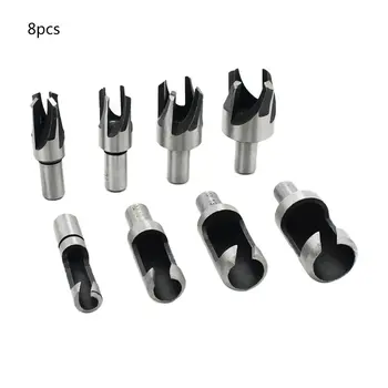 

Carbon Steel Picking Wood Cutting Edge Woodworking Drill Round Drill Bits Claw + Barrel Cork Drill 8PC
